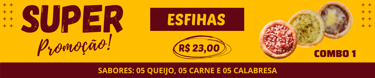 BANNER PC 1 - Promoção de ESFIHAS (1248 px × 260 px)